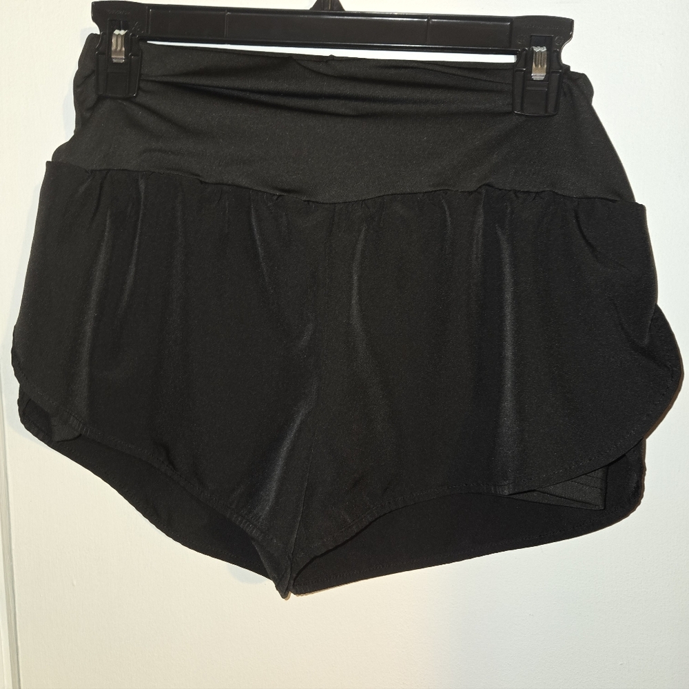 SHEIN Black Athletic High-Waist Running Shorts Size 6